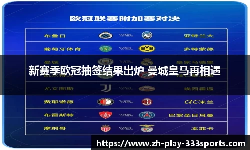 新赛季欧冠抽签结果出炉 曼城皇马再相遇